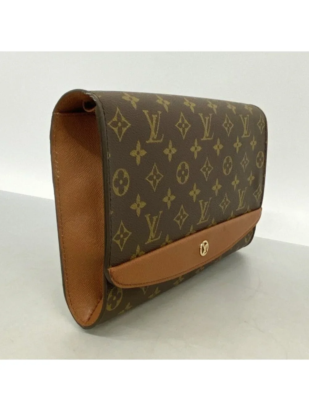 Louis Vuitton Clutch Monogram Bordeaux Brown